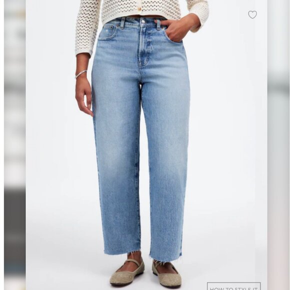 Madewell The Curvy Perfect Vintage Wide-Leg Crop Jean, Size 29, Altoona Wash - Picture 2 of 16
